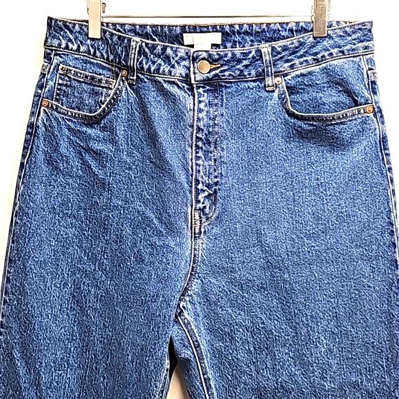 H&M Women High Rise Straight Leg Zip & Button Closure 5 Pocket Jeans Size 14 - Picture 3 of 7
